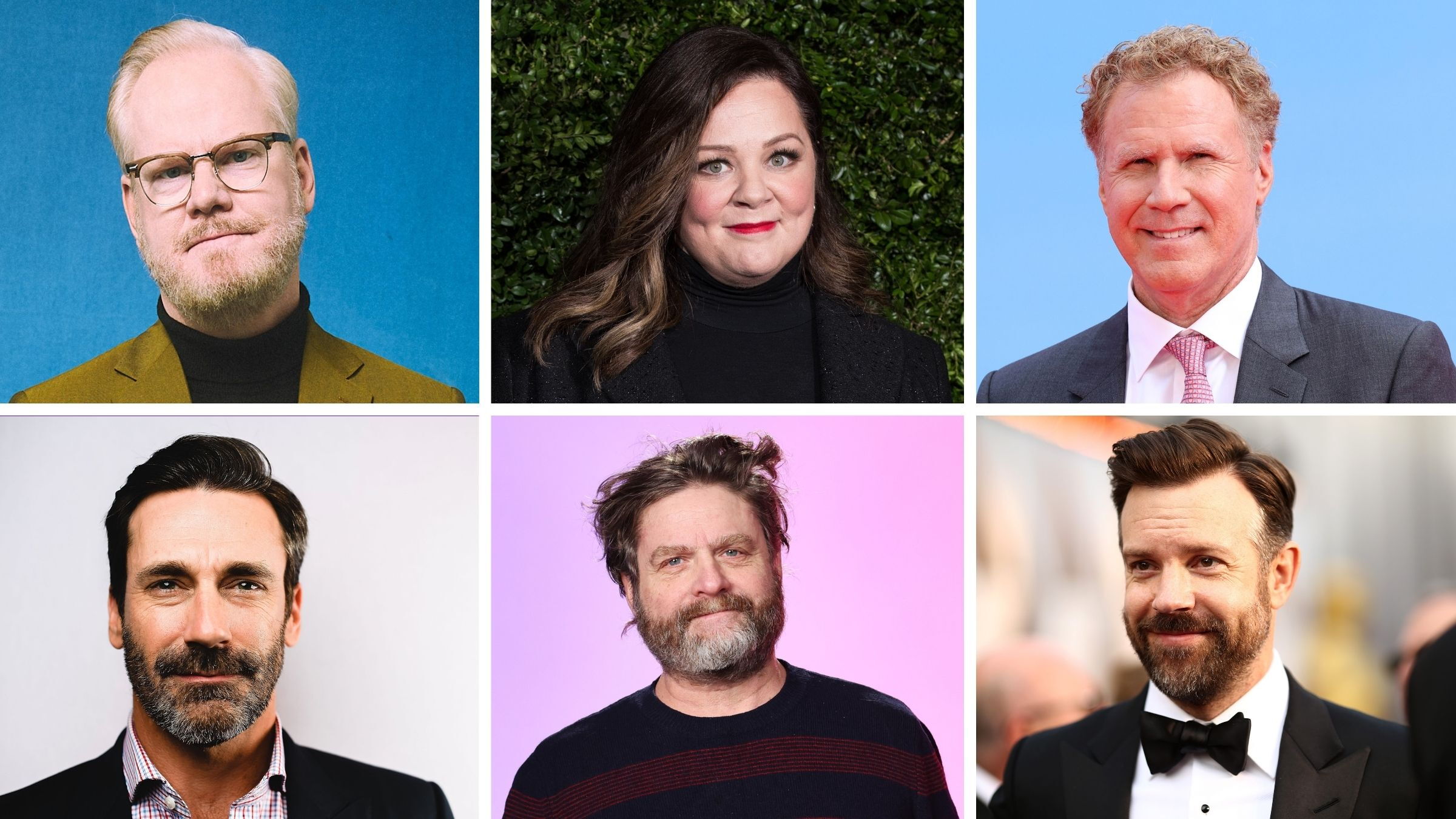 Who might play the VP candidates on SNL? A few ideas: Jim Gaffigan (clockwise from left), Melissa McCarthy, Will Ferrell, Jason Sudeikis, Zach Galifianakis and Jon Hamm.