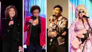 Above, Lily Tomlin, left, Wanda Sykes, Joel Kim Booster and Trixie Mattel.