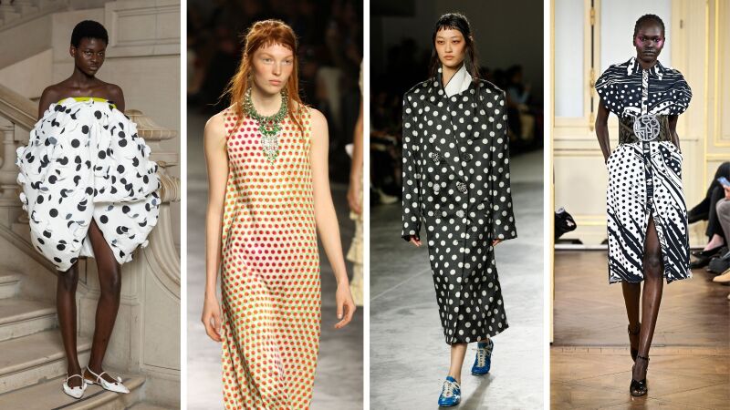 Dotted prints were one of the trends predicted by Paris-based company Heuritech. They appeared on runways during Paris Fashion Week.