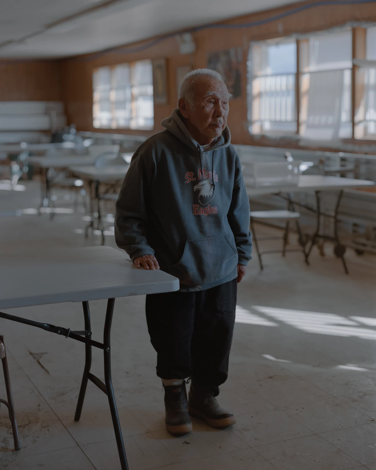 Sebastian Cowboy is one of the few remaining Elders in St. Mary's to have attended the Mission school, where he saw one of his peers take their own life in the dormitory. That trauma came flooding back decades later when he lost his oldest son to suicide. “I think I was in a coma for three days. I didn’t know where I was,” he recalls. For Cowboy, healing came through finding ways to share his grief with his community. “I’d been holding it too long. It needs to come out.”