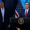 FILE - CIA Director John Ratcliffe, accompanied by President Donald Trump, speaks with reporters in the James Brady Press Briefing Room at the White House in Washington