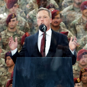 FILE - U.S. Army Secretary Dan Driscoll speaks at the America 250 celebration at Fort Bragg in Fayetteville, N.C., June 10, 2025. (AP Photo/Karl DeBlaker, File)
