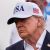 U.S. President Donald Trump attends the Irish Open golf tournament at Trump International Golf Links in Doonbeg, Ireland, Sunday, Sept. 13, 2026.
