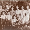Kazumu Julio Cesar Naganuma (center front) and his family circa 1945.
