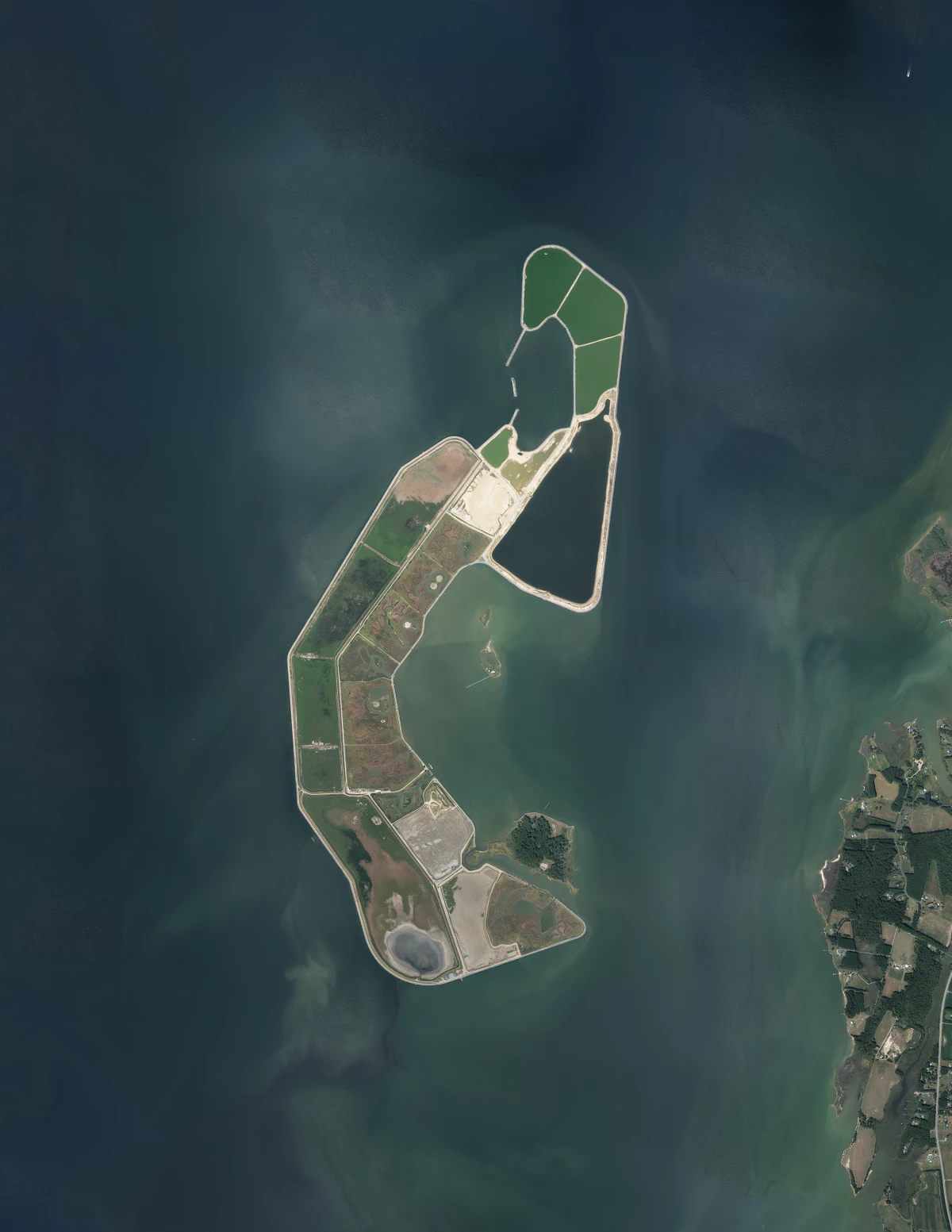 A bird's eye view of Poplar island, Md.