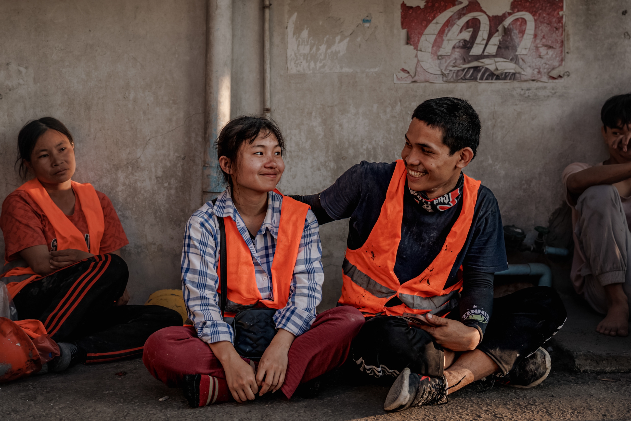 After an earthquake struck Bangkok, these migrant workers from Myanmar shared a kind smile amid the shock and disbelief.