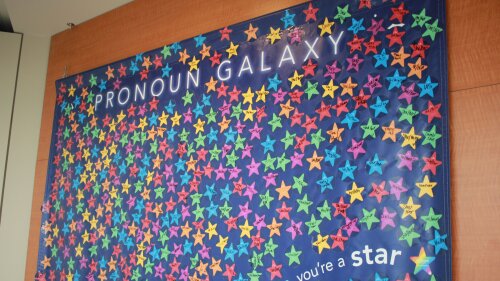 A display at the Gender Health Program of Children's Minnesota hospital. Under a proposed rule announced Thursday, a hospital will lose all its Medicaid and Medicare funding if it continues to provide gender-affirming care for trans people under age 18.