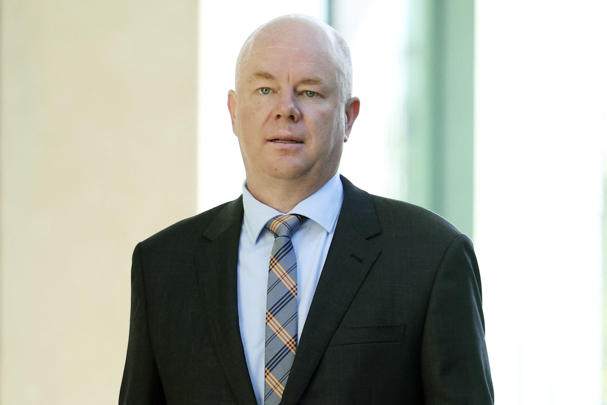 Simon Patterson arrives at Latrobe Valley Magistrates' Court on Friday.