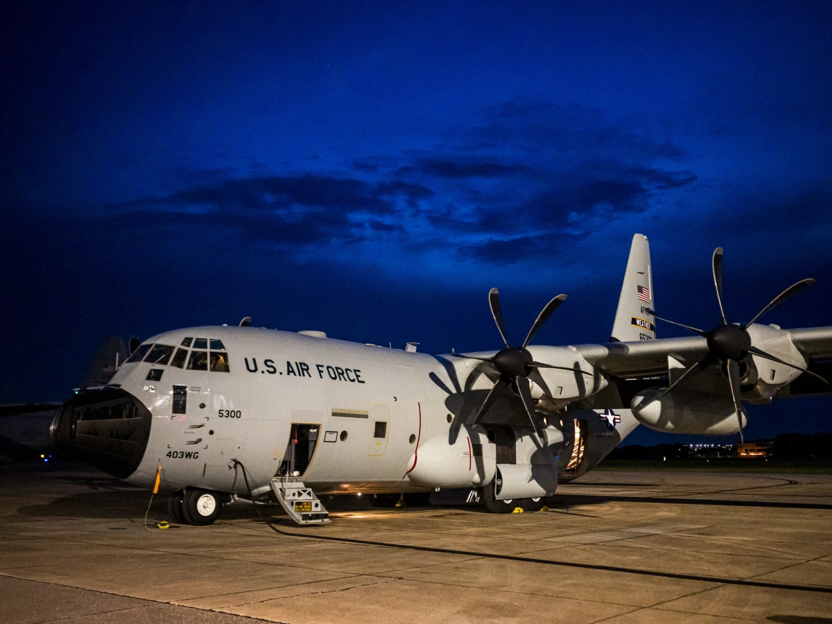 Hurricane Hunters fly WC-130J Super Hercules aircraft directly into the eyewall of hurricanes, enduring hail and winds topping 150 miles-an-hour.