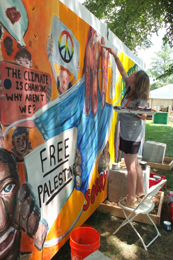 The theme of the recent Smithsonian Folklife Festival was Youth and the Future of Culture. A group with the Museum of Contemporary American Teenagers (MoCAT) made a mural about their lives, “from the stresses of college acceptance to protests to dealing with the coronavirus pandemic to self-image," said artist Flair Doherty.