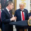 Top federal health officials, President Trump and Pfizer CEO Albert Bourla meet in the Oval Office to announce an initiative on drug prices.