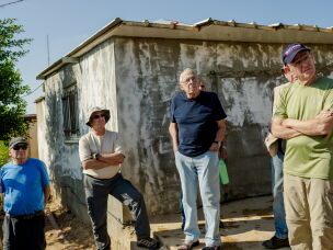 Retired Israeli military and government officials tour the Masafer Yatta region of the Israeli-occupied West Bank, on Sept. 24, 2026.