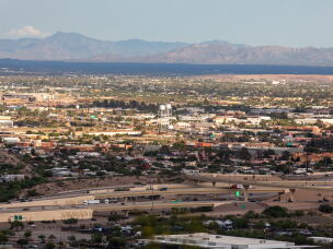 Manufactured homes are often found in heavily paved parts of cities like Phoenix and Tucson. Asphalt and pavement can increase local temperatures, and with fewer trees to provide shade, heat exposure can be intense.