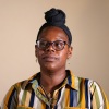 Jhody Polk poses for a portrait on Sept. 10 at the NPR office in Washington D.C. Polk is the founder of the Jailhouse Lawyer Initiative. The JLI is launching Flashlight, a digital archive with letters and poetry from currently incarcerated men and women.
