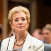 Linda McMahon, US education secretary, during a Senate Appropriations Subcommittee on Departments of Labor, Health and Human Services, and Education, and Related Agencies hearing in Washington.