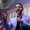 Abdul El-Sayed speaks during a student meet and greet in Ann Arbor, Mich., on August 26, 2026. After a bruising Senate primary contest, El-Sayed is working to unite Michigan Democrats.