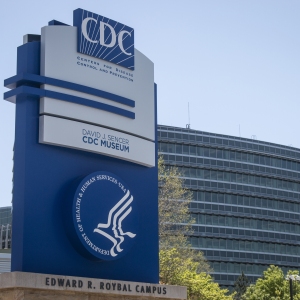The Centers for Disease Control and Prevention offices in Atlanta are seen in 2022. The agency is investigating a rise in cyclosporiasis cases.