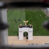 A mock-up of President Trump's proposed triumphal, pictured during the state fair on D.C.'s National Mall in June.