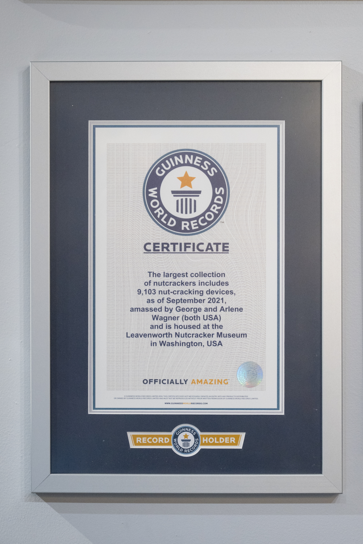 In September of 2021, Wagner reached a remarkable milestone: the Guinness World Record for the largest collection of nutcrackers in the world with 9,103 unique devices. The museum's Guinness glory was short-lived. A few months later the title was taken by a Lithuanian man with a collection of 10,000 nutcrackers.