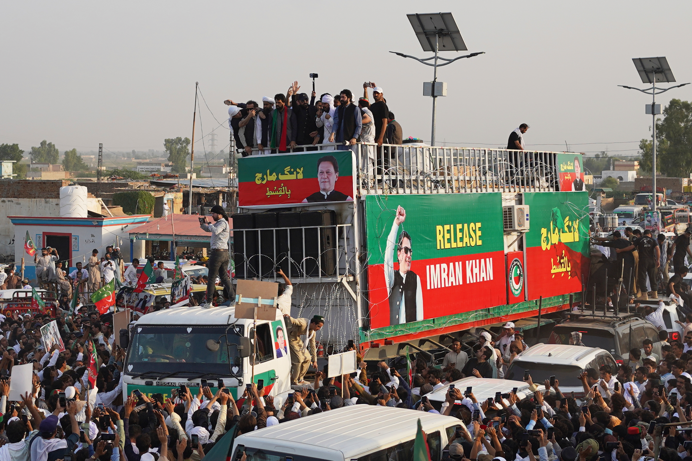Imran Khan supporters march in Pakistan to demand his release after talks failed