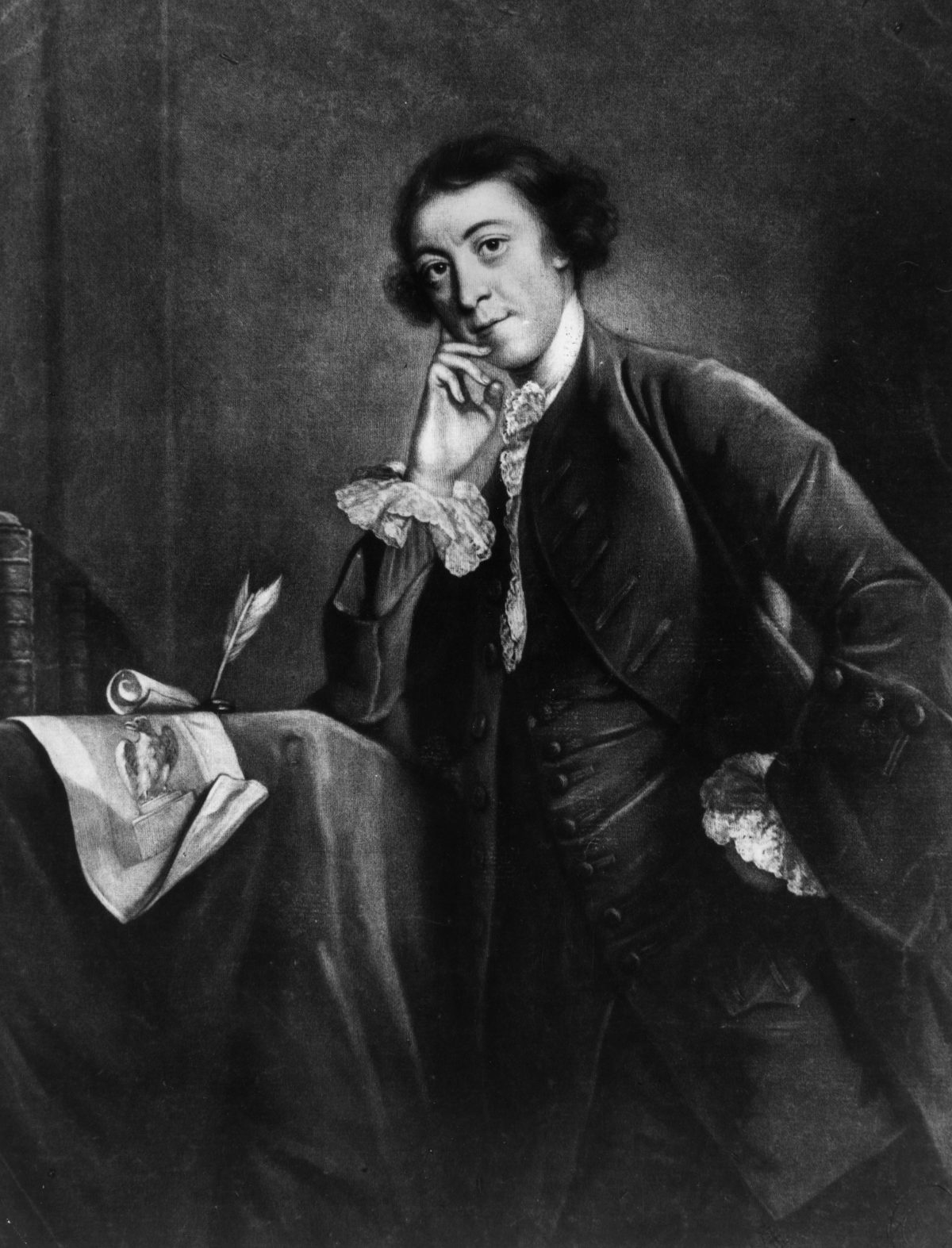 English politician and author Horace Walpole, shown in a painting.