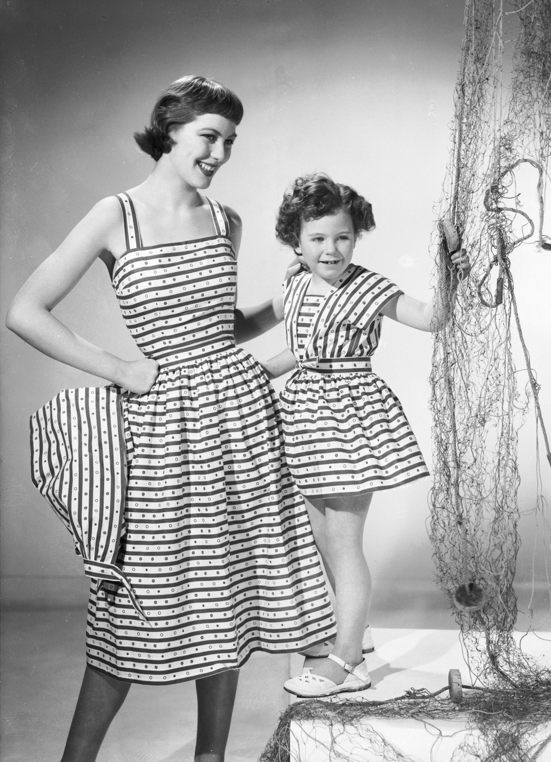 A mother and daughter in 1955.