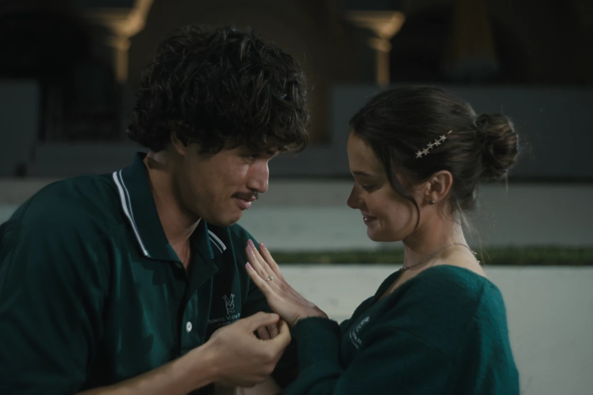 Charles Melton as Austin, Cailee Spaeny as Ashley.