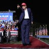 Republican presidential candidate former President Donald Trump gestures after speaking at a campaign rally at Trump National Doral Miami on Tuesday.
