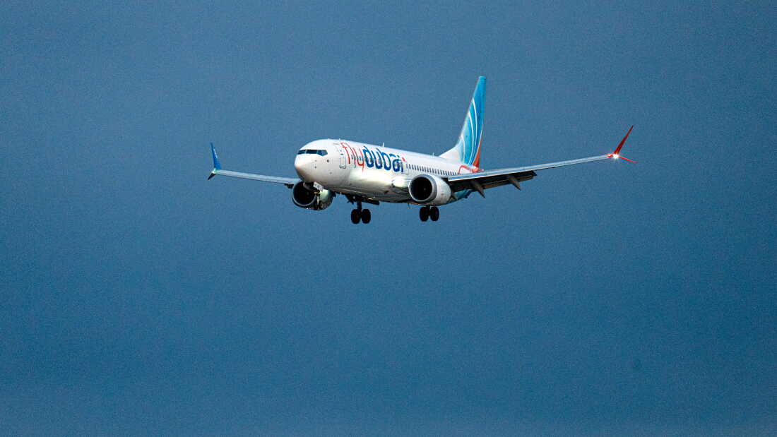 A plane carrying passengers from an earlier flydubai flight that was diverted to Saudi Arabia arrives at Ben Gurion Airport on Wednesday in Tzafria, Israel. Earlier, their flight from the United Arab Emirates was diverted to Saudi Arabia after a violent altercation in the cockpit. A second plane was sent to Saudi Arabia to retrieve the stranded passengers and return them to Israel.