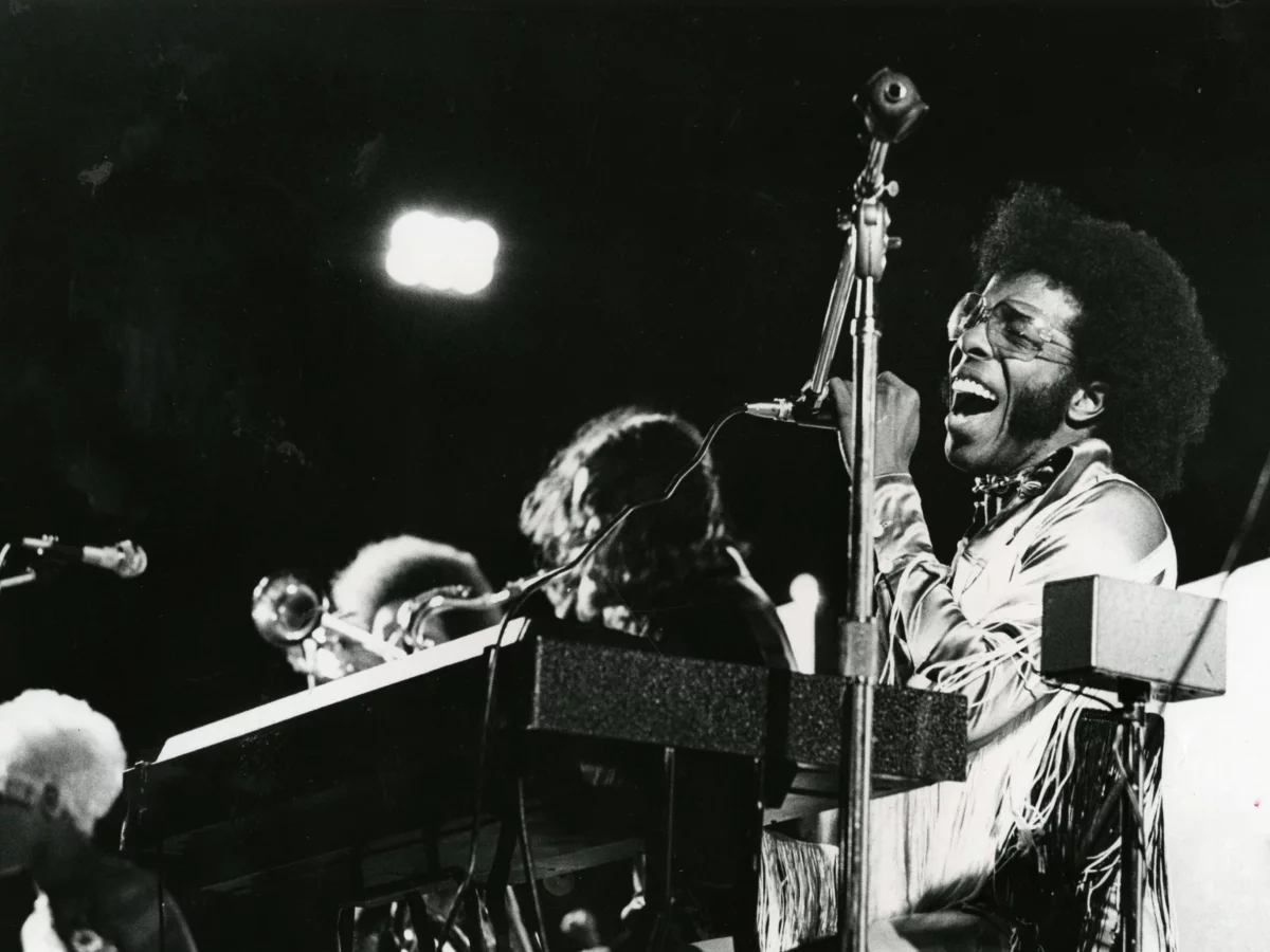 The Family Stone performs at Harvard Stadium in 1969.
