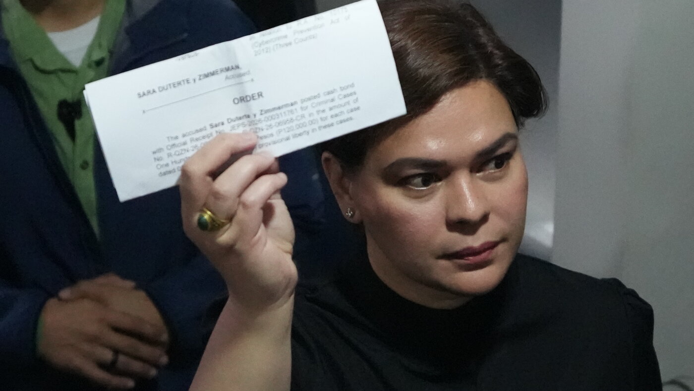 Philippines Vice President Sara Duterte posts bail after arrest