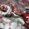 Ohio State's Lorenzo Styles Jr. breaks up a pass intended for Indiana's Omar Cooper Jr. during the first half of the Big Ten championship NCAA college football game in Indianapolis, Saturday, Dec. 6, 2025.