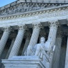 The statue Guardian or Authority of Law sits above the west front plaza of the U.S. Supreme Court on June 7, 2024 in Washington, D.C. Among the rulings the court is expected to issue by the end of June are cases about access to abortion pills dispensed by mail, gun restrictions the power of regulatory agencies and former President Donald Trump’s bid to avoid criminal charges for trying to overturn his 2020 election defeat.