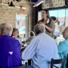 Arkansas Democratic Senate nominee Hallie Shoffner speaks with voters at a campaign stop in Hope, Ark. Friday, Oct. 23, 2026.