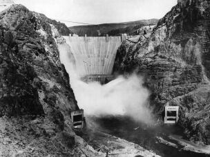 The Hoover Dam on the Arizona-Nevada border was originally known as the Boulder Dam.