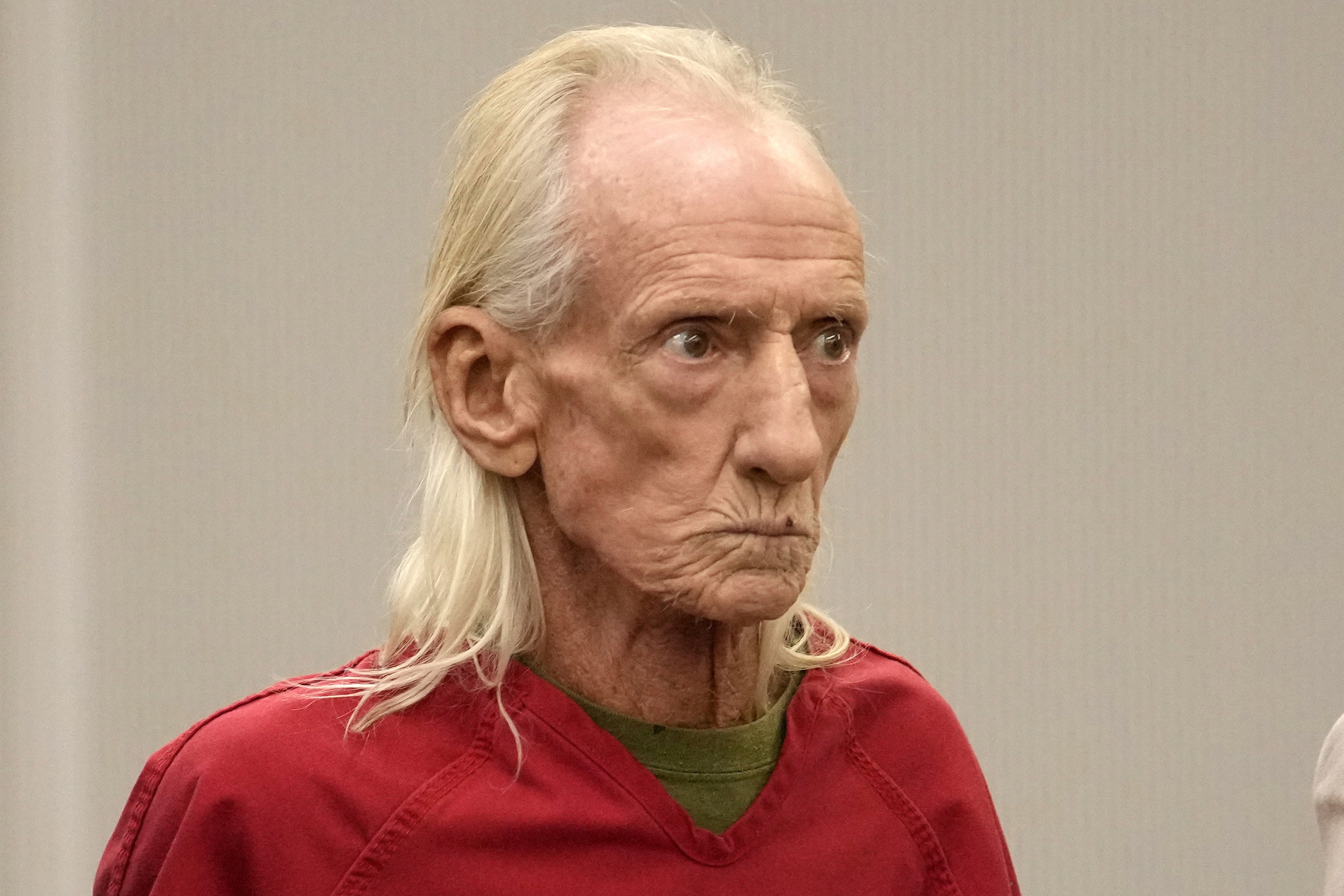 Joseph Czuba is shown standing before Circuit Judge Dave Carlson for his arraignment at the Will County courthouse, Oct. 30, 2023, in Joliet, Ill.