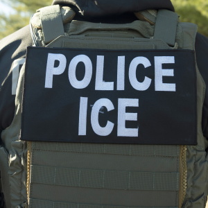 FILE - A U.S. Immigration and Customs Enforcement officer listens during a briefing, Jan. 27, 2025, in Silver Spring, Md.