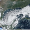 This satellite image shows Hurricane Milton spinning through the Gulf of Mexico toward Florida. The image shows roughly the southeastern United States from Texas to North Carolina, as well as Cuba to the south.
