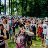 Festivalgoers cheer for The Hip Abduction at All Good Now festival at Merriweather Post Pavilion in Columbia, MD.