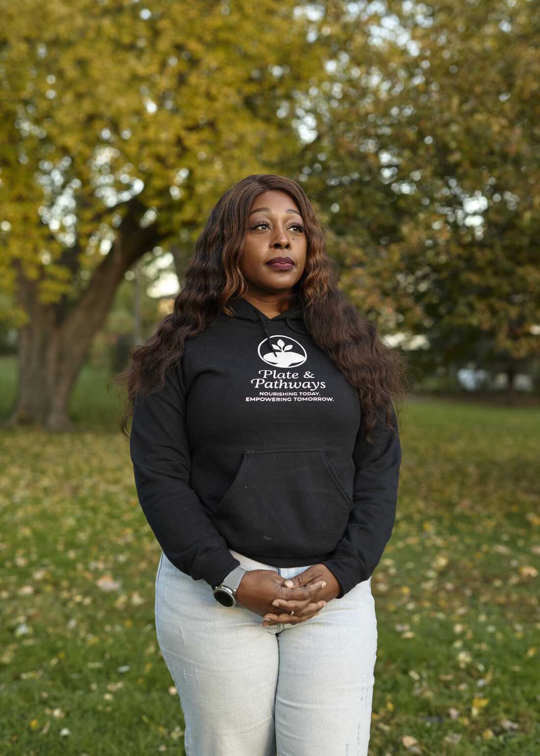 Alicia Spradley in Chicago, I.L. on Oct. 30, 2025. Spradley runs Plate and Pathways, a nonprofit working to combat food insecurity. SNAP is expected to run out by Nov 1. for nearly 42 million Americans, mostly seniors, people with disabilities and families with children.