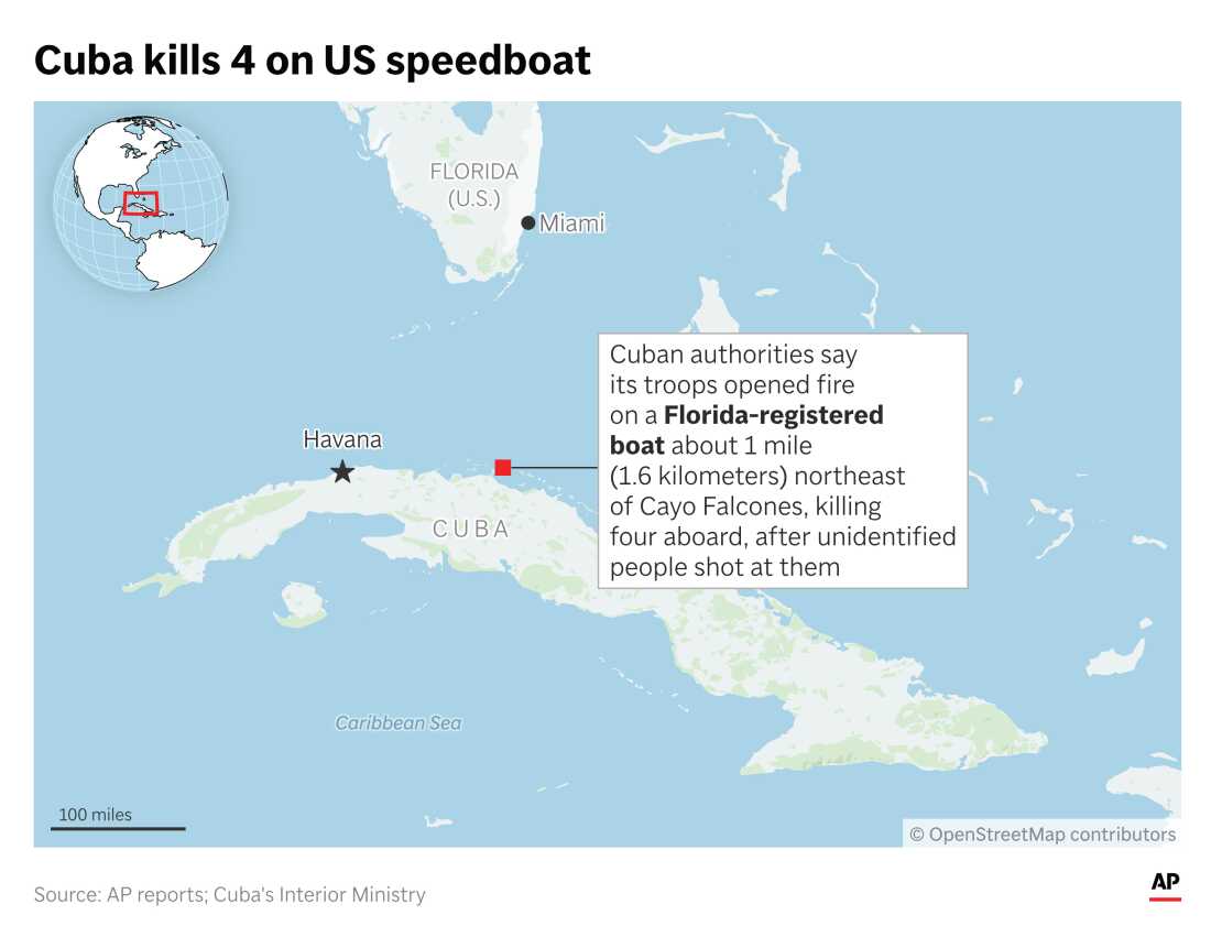Cuba says 4 killed in speedboat shooting were attempting to infiltrate the country : NPR  www.npr.org