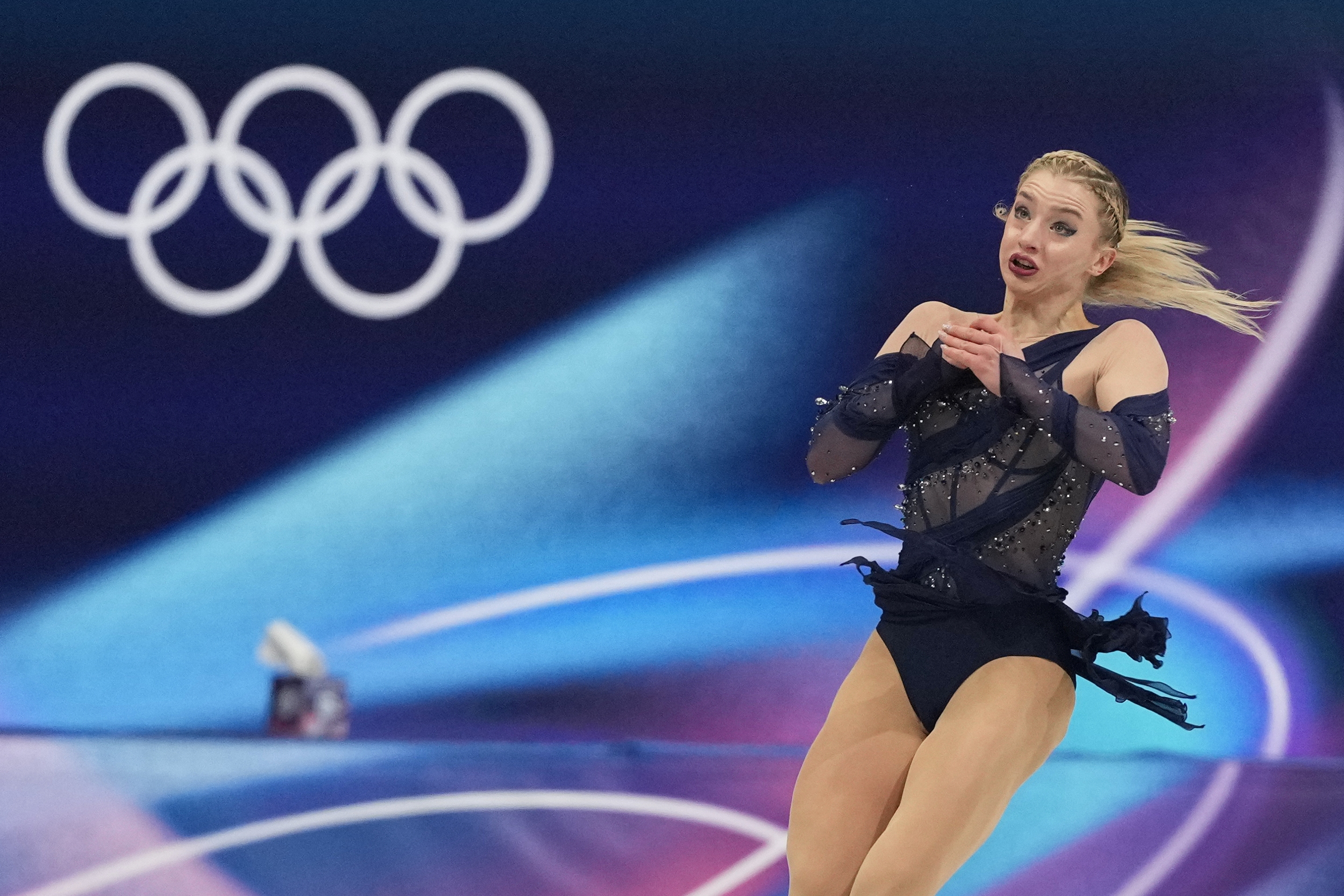 Amber Glenn of the United States competes during the figure skating women