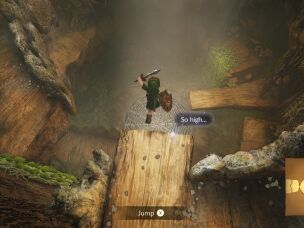 I was so accustomed to the automatic jump that I failed to time this leap properly when I came to it in my own playthrough.