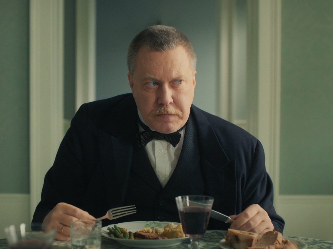 Kafka's domineering father Hermann (Nicholas Ofczarek) plays a central role in his life and writings.