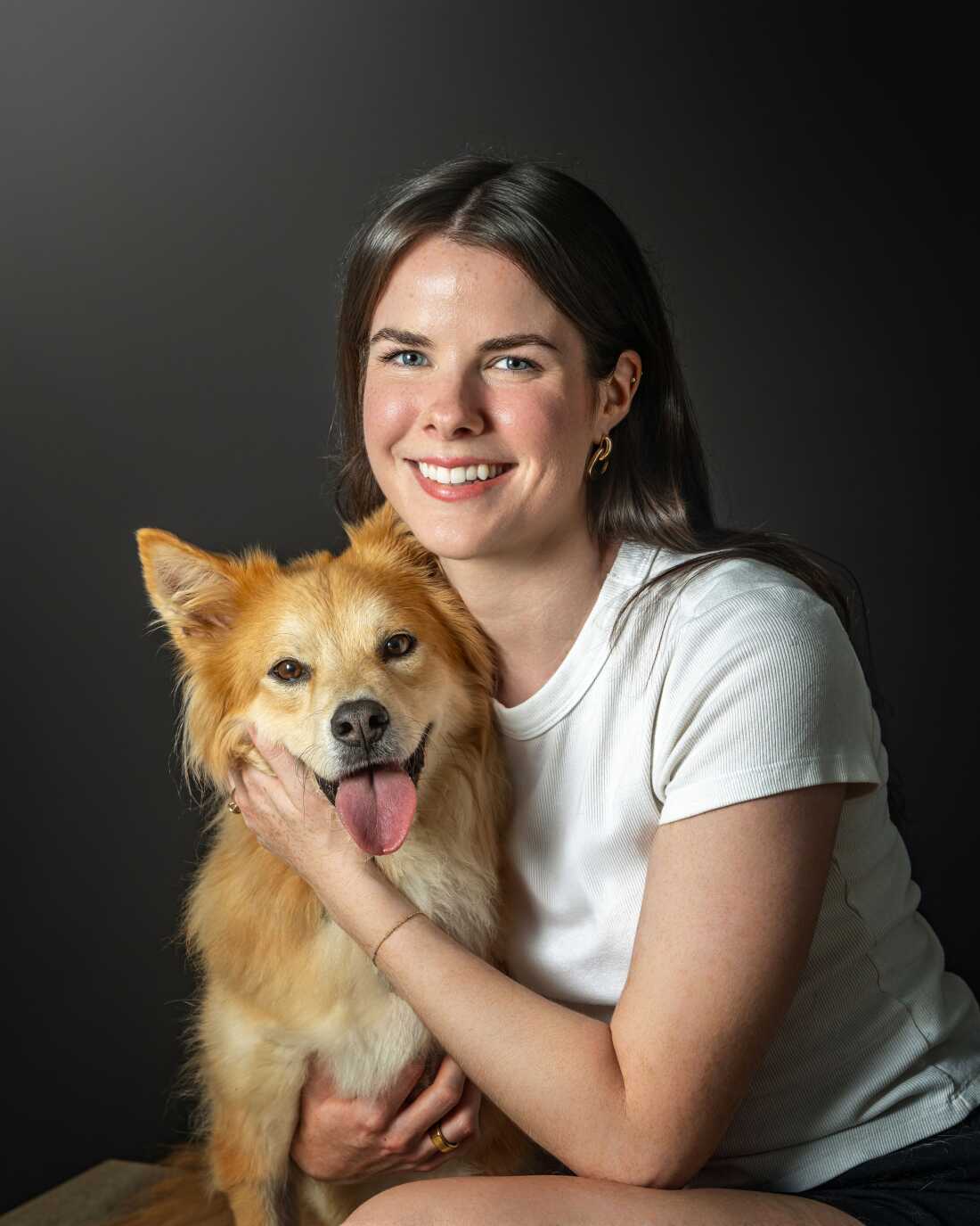 Isabel Klee and her dog, Simon.