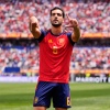 İspanyol Mikel Merino (6), 10 Temmuz 2026 Cuma günü Los Angeles yakınlarındaki Inglewood, Kaliforniya'da İspanya ile Belçika arasında oynanan Dünya Kupası çeyrek final futbol maçında ikinci golünü atmayı kutluyor.