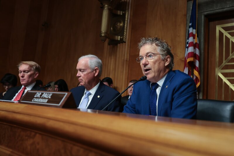 Senator Rand Paul speaking at hearing