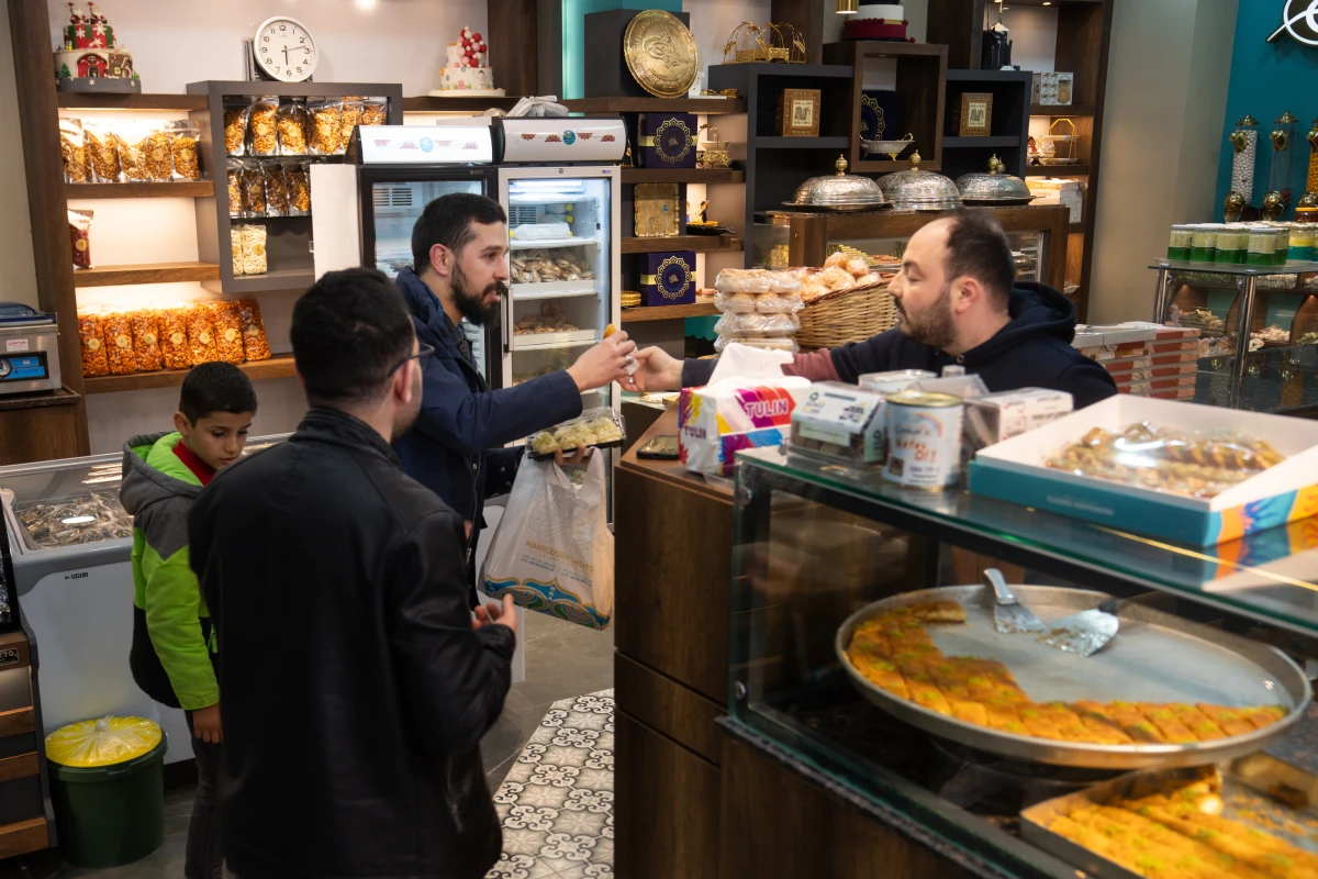 Mahrouseh is a Syrian-owned sweet shop in Gaziantep. Turkey is hosting the largest number of Syrian refugees in the world, some 3 million according to the United Nations.