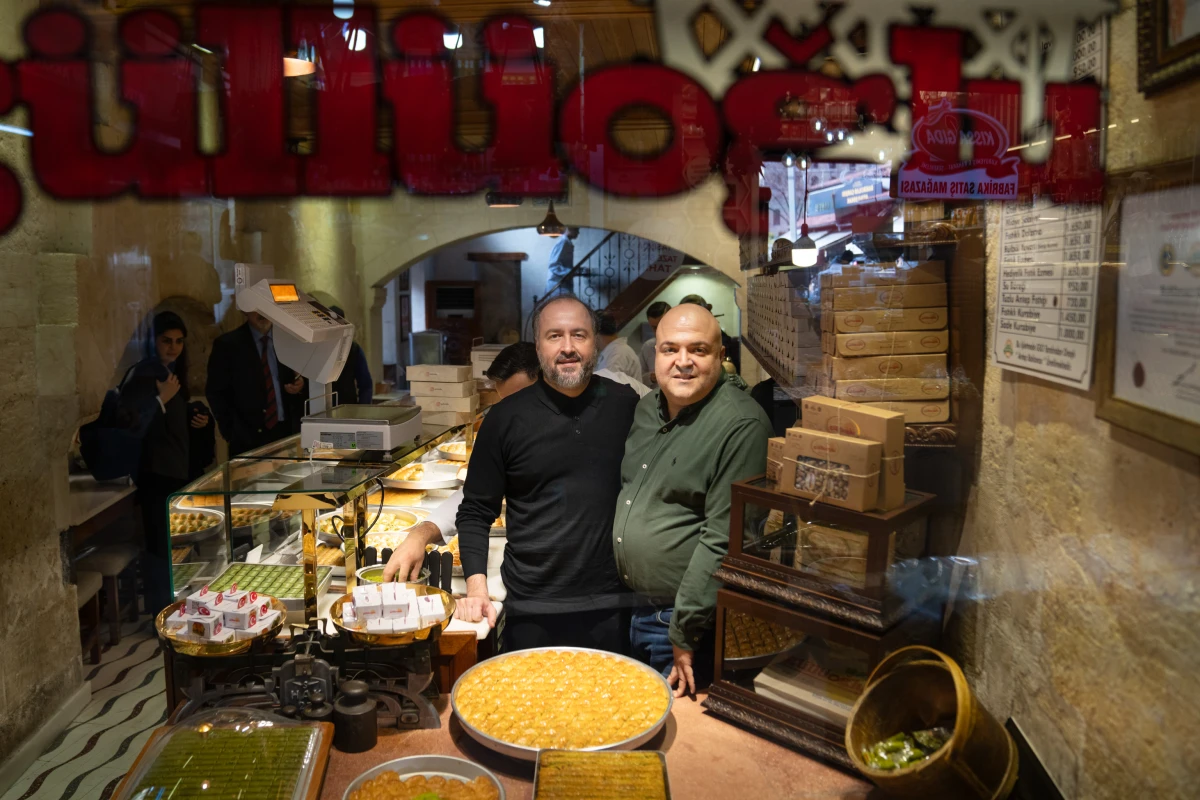Murat (left) and Cevdet Gullu are owners of Gulluoglu and say they are the sixth generation of a baklava-making family in Gaziantep.