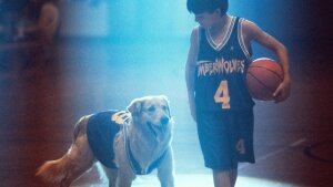 Buddy and Josh take to the court in the 1997 Walt Disney movie, Air Bud.